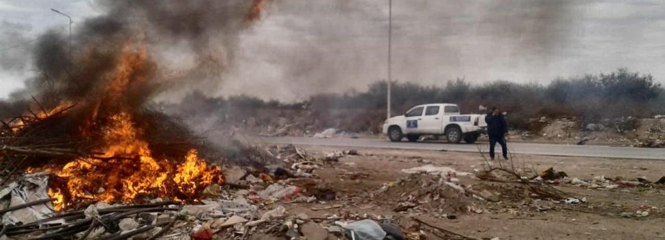 El Municipalidad logró neutralizar otra quema de residuos en la zona oeste