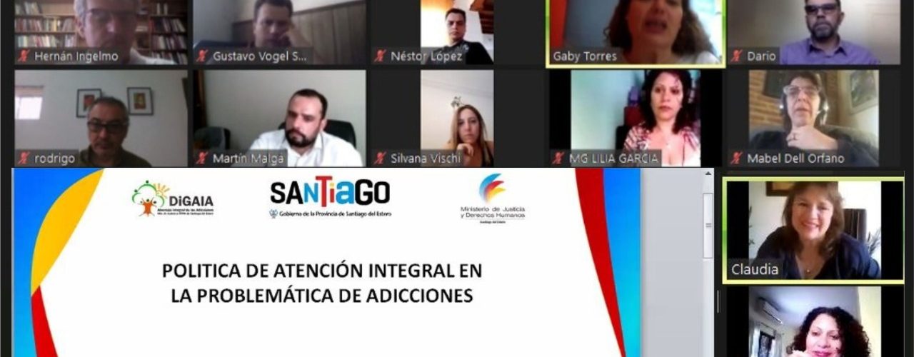 Santiago presente en la convocatoria Sedronar  Federal: reunión virtual del Consejo Federal de Drogas